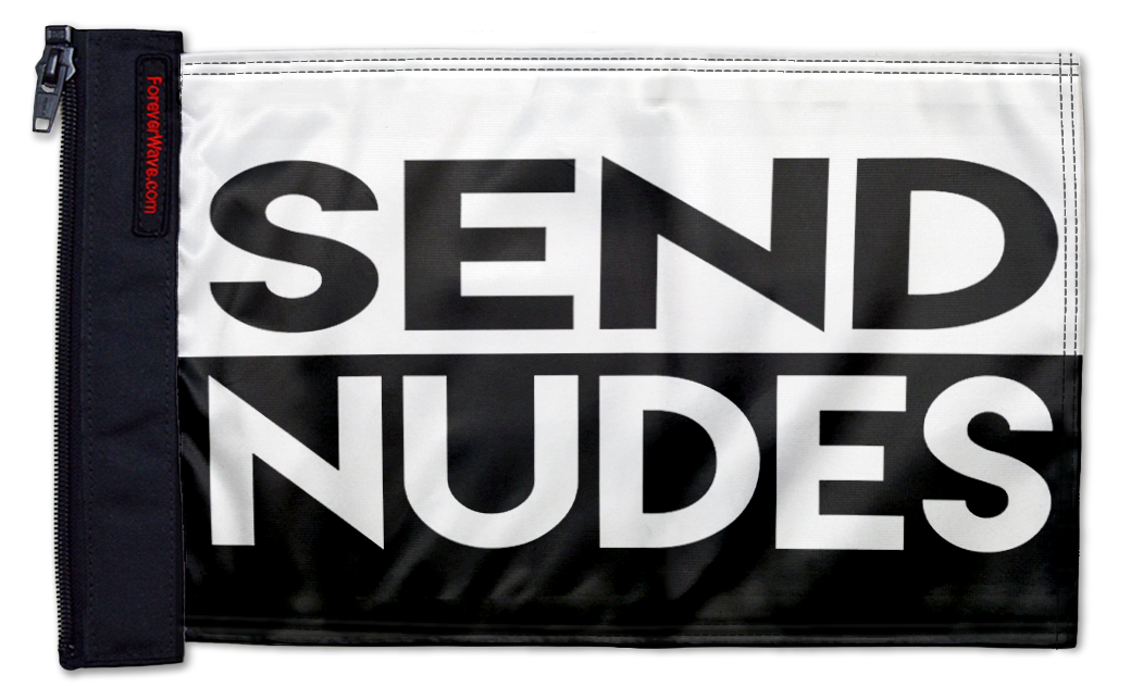 Send Nudes 12"x18" Forever Wave Flag for Jeep Wrangler JKU 4-Door 2007-2018