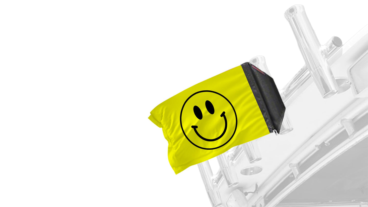 Smiley Face 12"x18" Forever Wave Flag