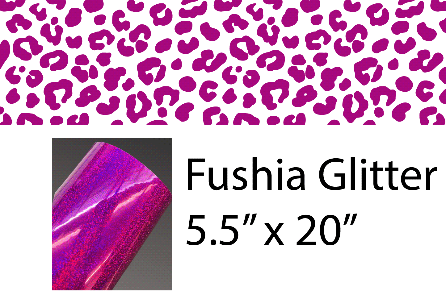 Fushia Glitter Leopard Print Dash