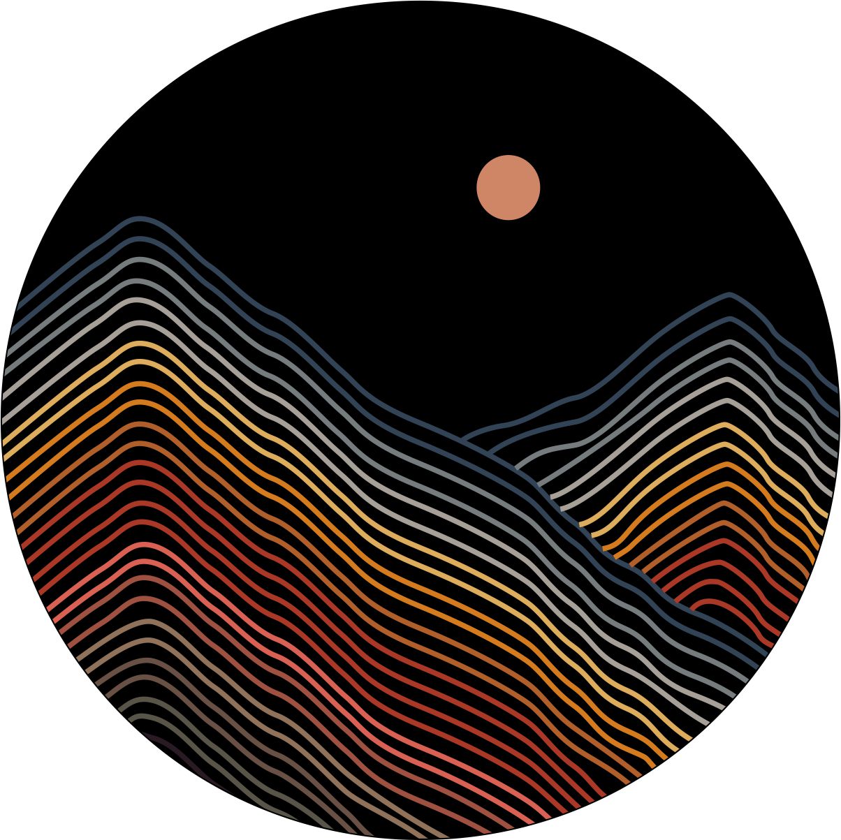 Geometric Rainbow Mountain Spare Tire Cover for Jeep, Bronco, RV, Camper, Trailer, & More