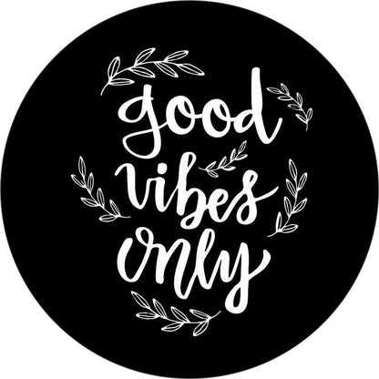 Good Vibes Only Floral Spare Tire Cover