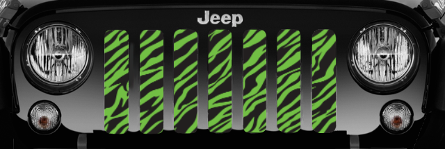 Platinum Green Zebra Print Grille Insert