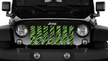 Platinum Green Zebra Print Grille Insert