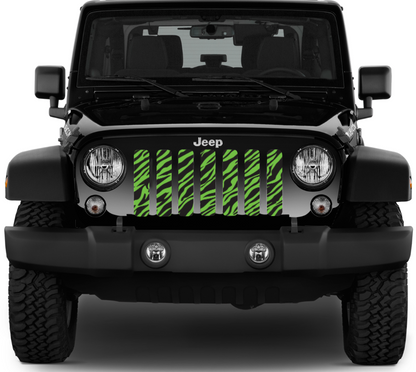 Platinum Green Zebra Print Grille Insert