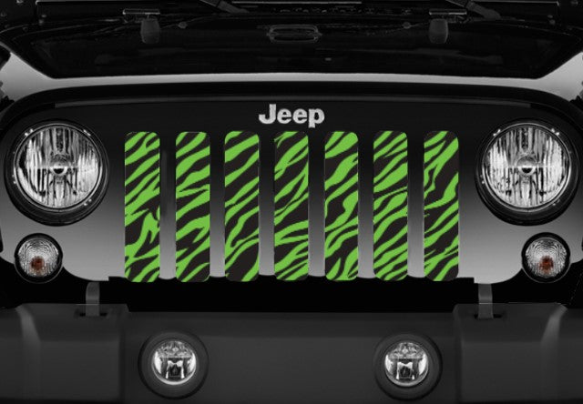 Platinum Green Zebra Print Grille Insert