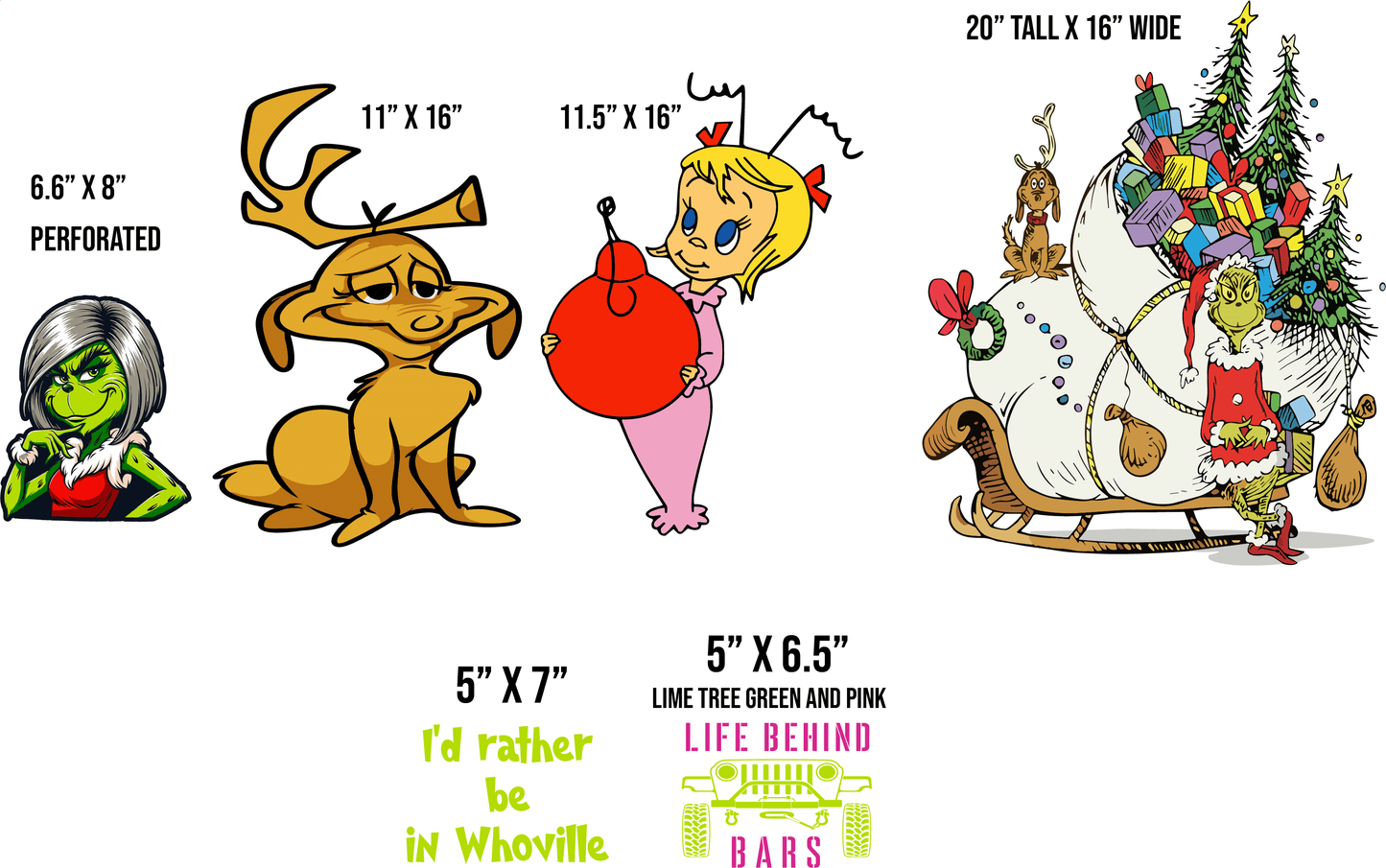 Custom Decals- Grinch