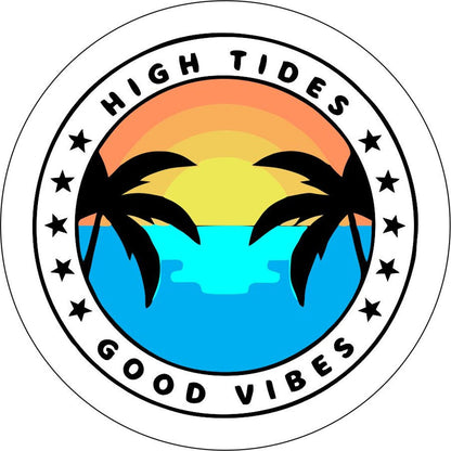 High Tides and Good Vibes Sunset Spare Tire Cover