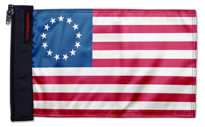 Betsy Ross 12"x18" Forever Wave Flag for Jeep Wrangler JLU 4-Door 2018-Present