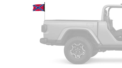 Confederate 12"x18" Forever Wave Flag for Jeep Wrangler JLU 4-Door 2018-Present