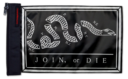 Franklin Join or Die 12"x18" Forever Wave Flag for Jeep Wrangler JKU 4-Door 2007-2018