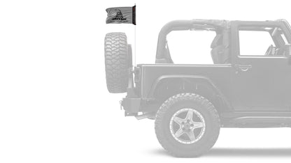 Gadsden Subdued 12"x18" Forever Wave Flag for Jeep Wrangler CJ-7 and CJ-8 1976-1986