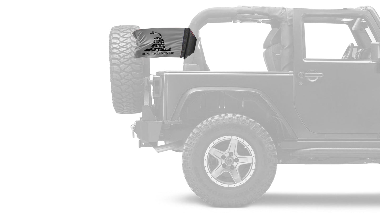 Gadsden Subdued 12"x18" Forever Wave Flag for Jeep Wrangler YJ 1986-1995