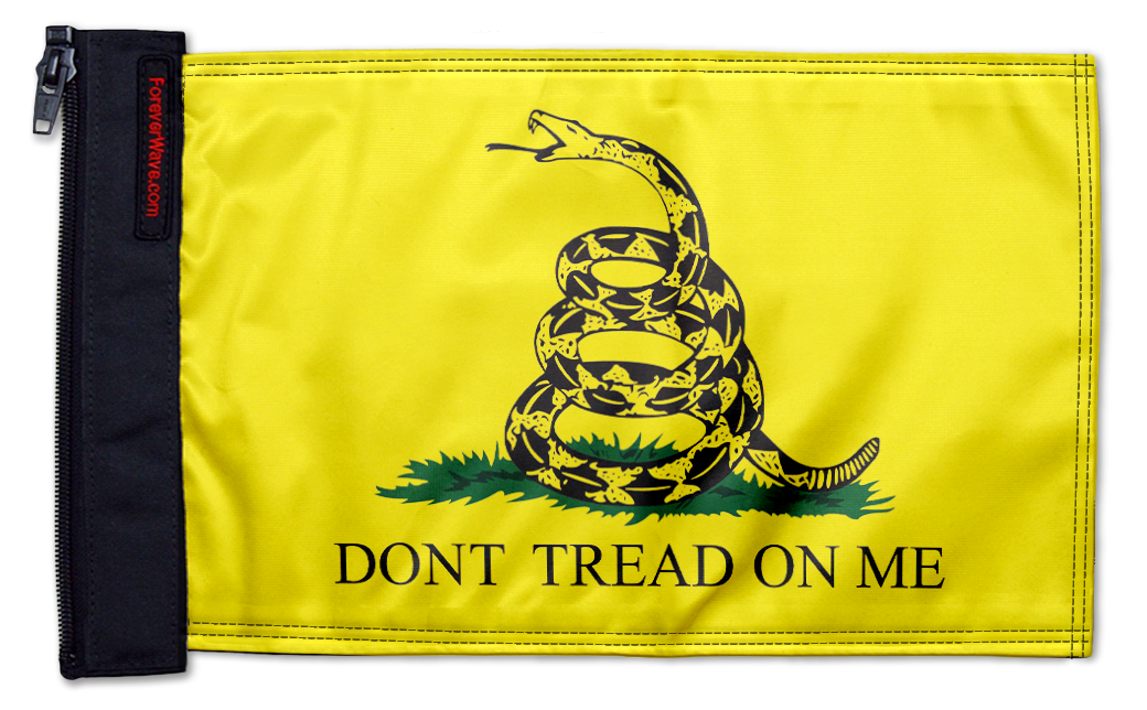 Gadsden "Don't Tread On Me" 12"x18" Forever Wave Flag for Jeep Wrangler CJ-7 and CJ-8 1976-1986