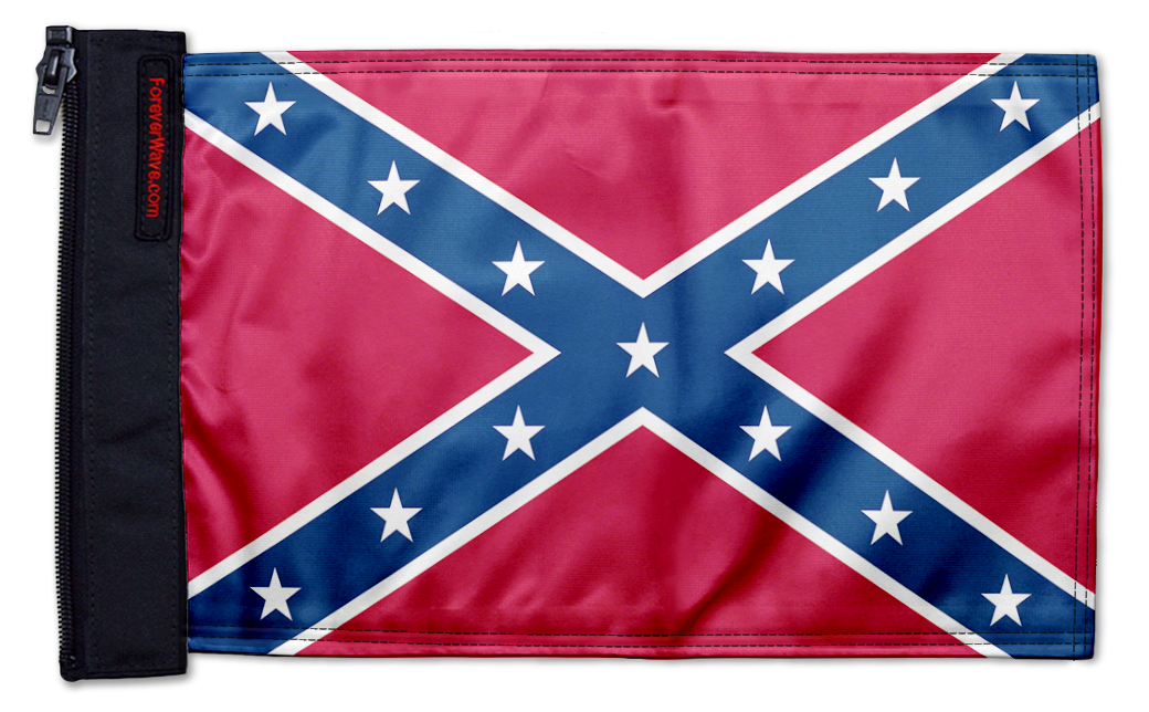 Confederate 12"x18" Forever Wave Flag for Jeep Wrangler JLU 4-Door 2018-Present
