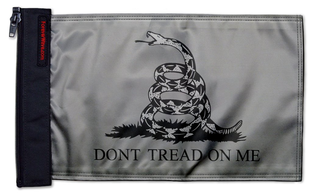 Gadsden Subdued 12"x18" Forever Wave Flag for Jeep Wrangler JL 2-Door 2018-Present
