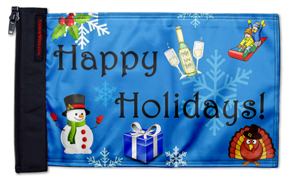 Happy Holidays 12"x18" Forever Wave Flag for Jeep Wrangler JLU 4-Door 2018-Present