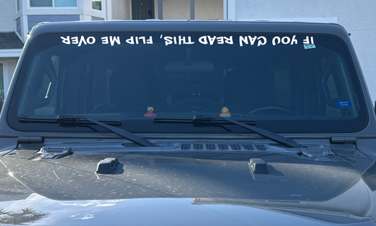 If You Can Read This, Flip Me Over Banner