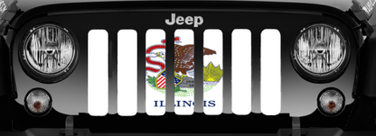 Illinois State Flag Grille Insert