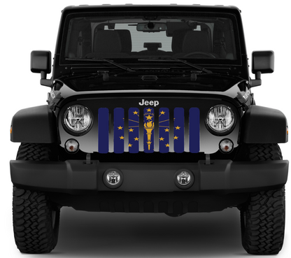 Indiana State Flag Grille Insert