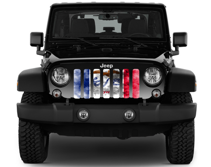 Iowa Grunge State Flag Grille Insert