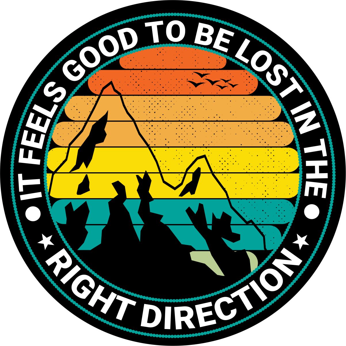 It Feels Good to Be Lost Mountain Landscape Spare Tire Cover