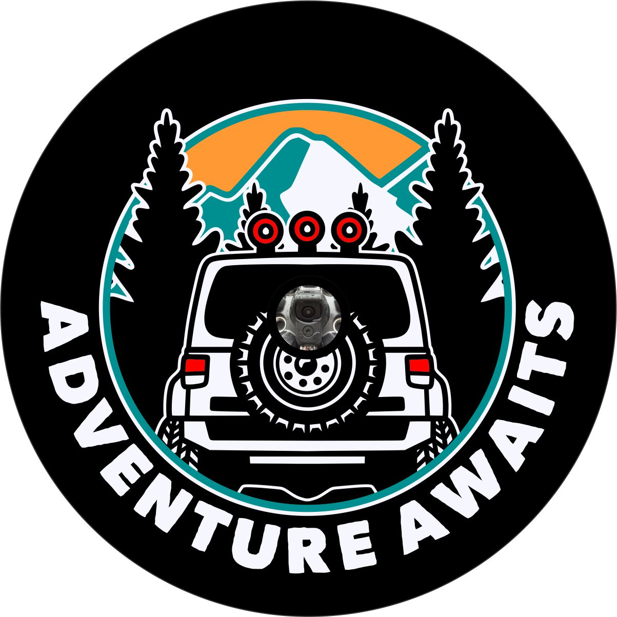 Adventure Awaits Jeep Spare Tire Cover