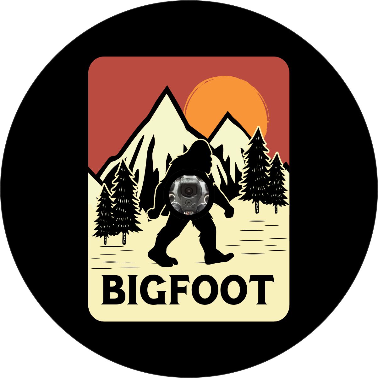 Sasquatch Vintage Spare Tire Cover Design for Bronco, RV, Camper, Jeep, & More