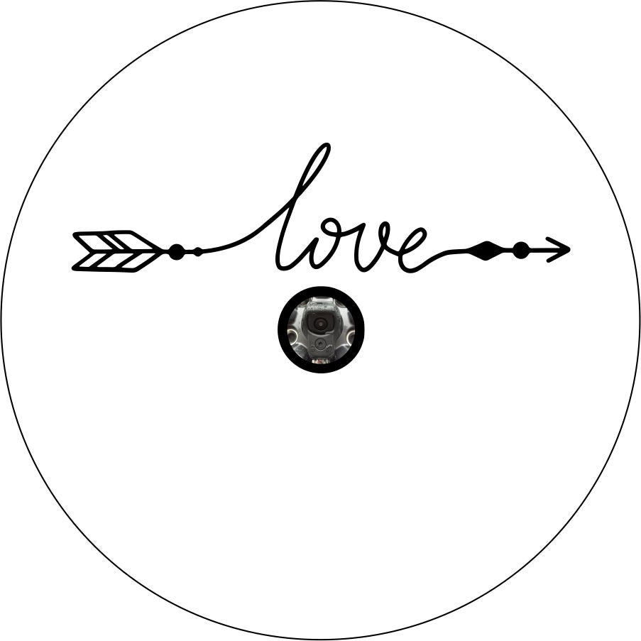 Love Arrow Spare Tire Cover for Bronco, RV, Camper, Jeep, Trailer, and More