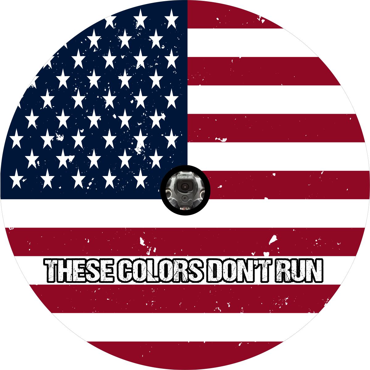 These Colors Don't Run American Flag Spare Tire Cover For Jeep, Bronco, RV, Van, Camper, FJ Cruiser, & More