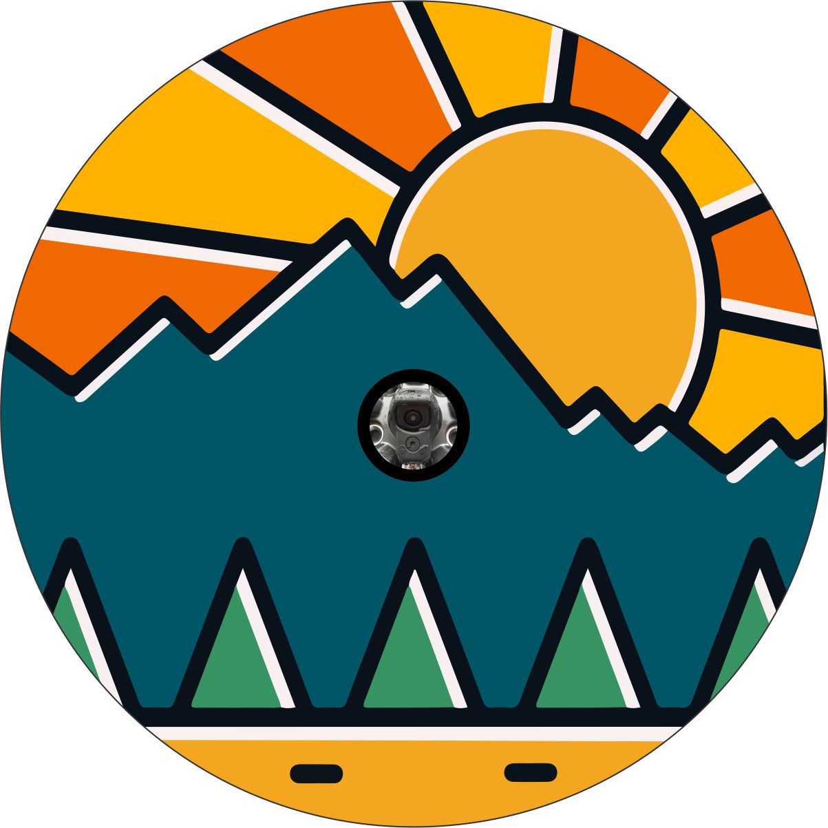 Mountain Camping Outdoors Spare Tire Cover for Jeep, Bronco, RV, Camper, Trailer, & More