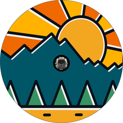 Mountain Camping Outdoors Spare Tire Cover for Jeep, Bronco, RV, Camper, Trailer, & More