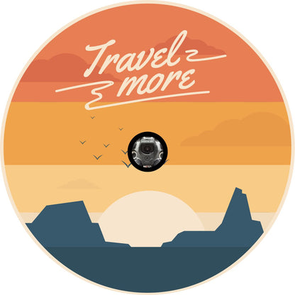 Travel More Vintage Custom Spare Tire Cover | Jeep, RV, Camper, Bronco, Trailer, & More