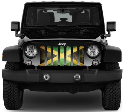 Jamaican Grunge Flag Grille Insert