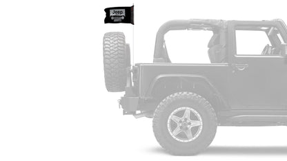 Jeep Grill 12"x18" Forever Wave Flag for Jeep Wrangler JLU 4-Door 2018-Present