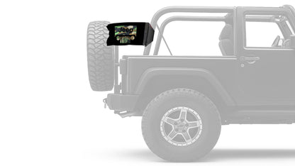 Jeep Grill 12"x18" Forever Wave Flag for Jeep Wrangler JK 2-Door 2007-2018