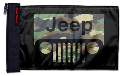 Jeep Grill 12"x18" Forever Wave Flag for Jeep Wrangler JKU 4-Door 2007-2018