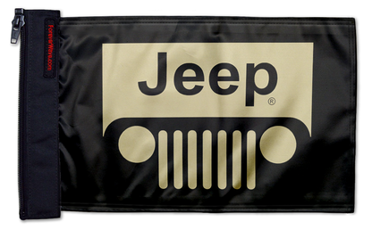 Jeep Grill 12"x18" Forever Wave Flag for Jeep Wrangler JKU 4-Door 2007-2018