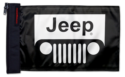 Jeep Grill 12"x18" Forever Wave Flag for Jeep Wrangler JLU 4-Door 2018-Present