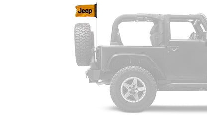 Jeep Safety Orange SQ12"x18" Forever Wave Flag