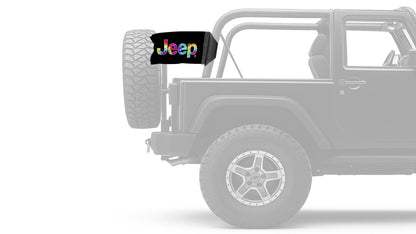 Jeep Tie Dye 12"x18" Forever Wave Flag for Jeep Wrangler JKU 4-Door 2007-2018