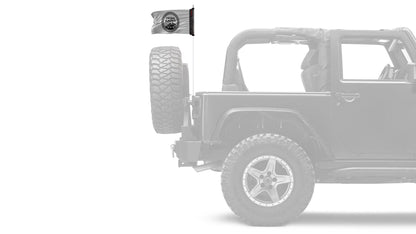 Trail Rated 12"x18" Forever Wave Flag for Jeep Wrangler JLU 4-Door 2018-Present
