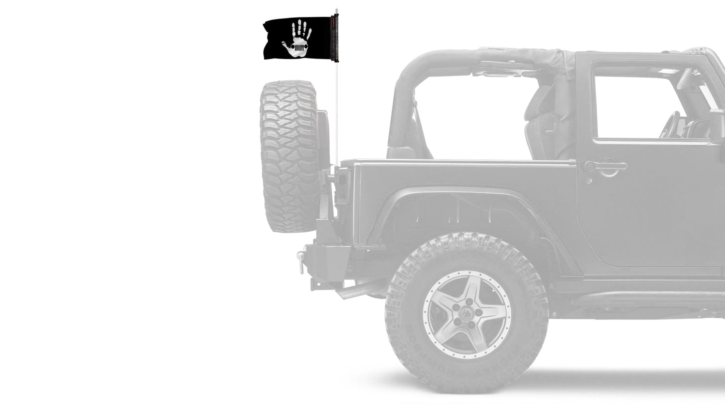 Jeep Wave 12"x18" Forever Wave Flag for Jeep Wrangler JLU 4-Door 2018-Present