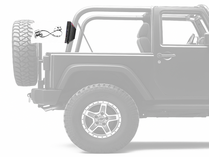 Fem Ride 12"x18" Forever Wave Flag for Jeep Wrangler JKU 4-Door 2007-2018