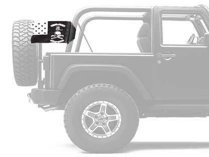 Veterans Exempt 12"x18" Forever Wave Flag for Jeep Wrangler JKU 4-Door 2007-2018