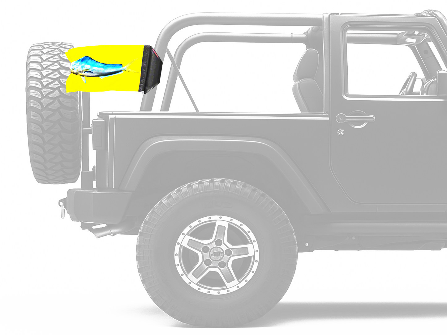 Dolphin 12"x18" Forever Wave Flag for Jeep Wrangler JKU 4-Door 2007-2018
