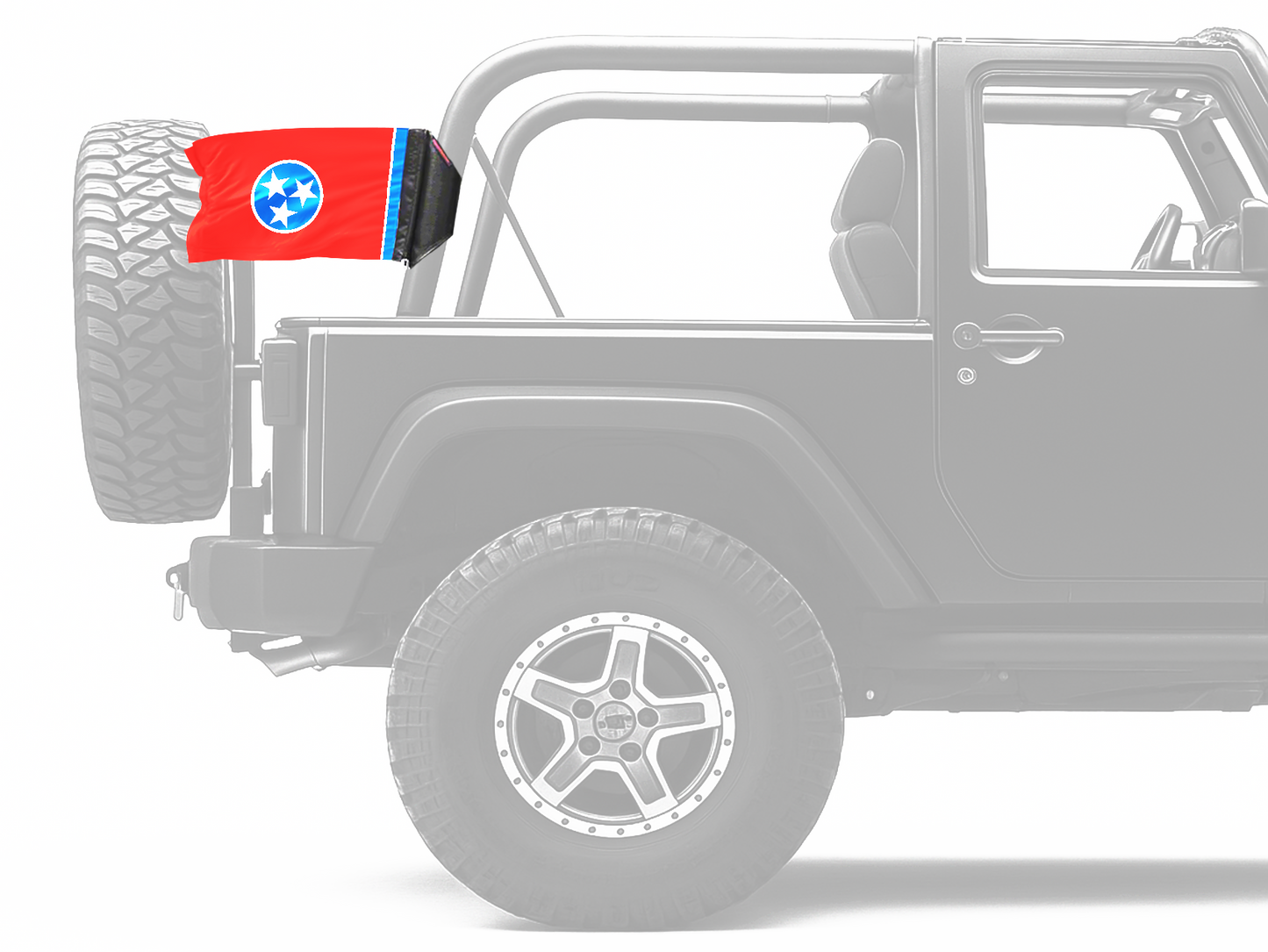 State Flag Tennessee 12"x18" Forever Wave Flag for Jeep Wrangler TJ 1996-2006