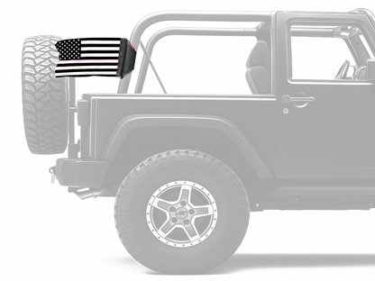 USA Subdued Thin Pink Line 12"x18" Forever Wave Flag for Jeep Wrangler JKU 4-Door 2007-2018