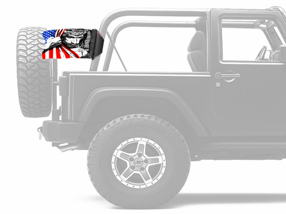 One Nation 12"x18" Forever Wave Flag for Jeep Wrangler JLU 4-Door 2018-Present
