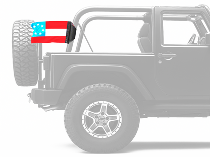 1st Confederate 7 Star 12"x18" Forever Wave Flag for Jeep Wrangler JKU 4-Door 2007-2018