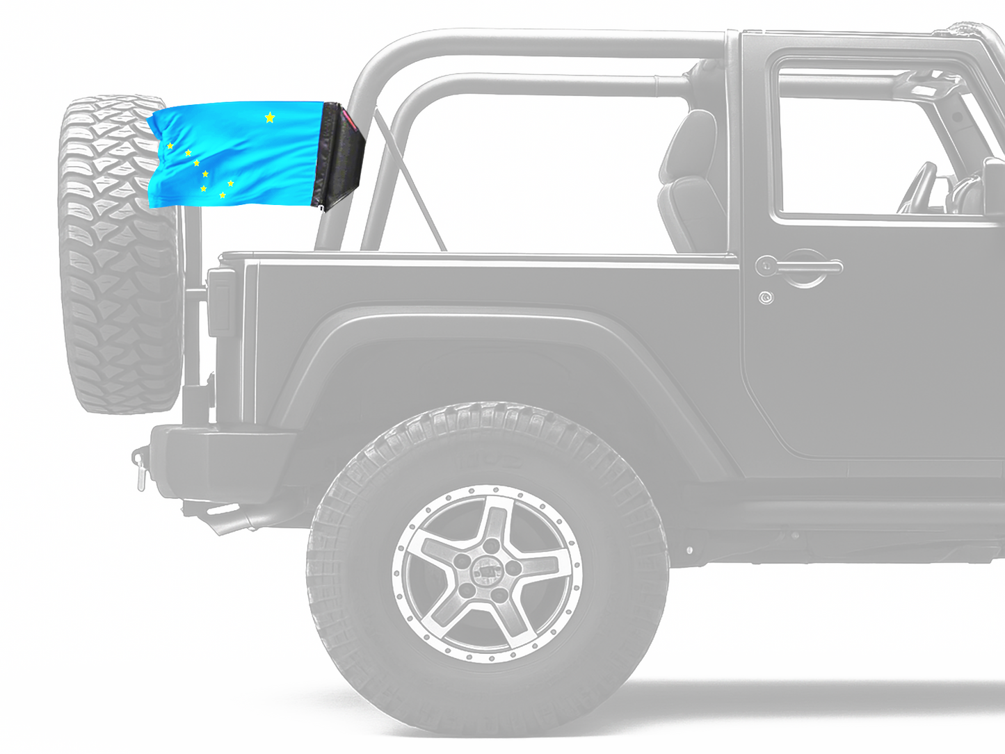 State Flag Alaska 12"x18" Forever Wave Flag for Jeep Wrangler TJ 1996-2006